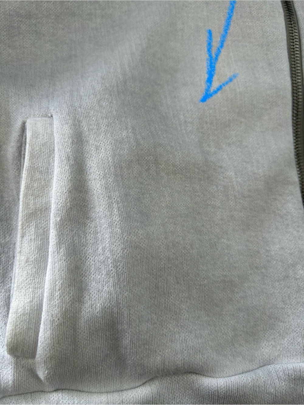 Avant Toi Light Gray Zip Cotton Hoodie - Picture 12 of 14